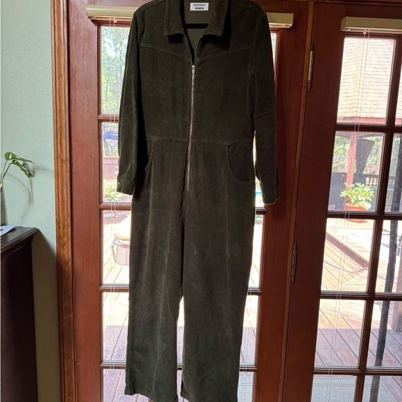 Reformation jumpsuit green courderoy Size 12 - Picture 2 of 3